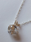 Preview: silver chain with 10 mm white zirconia heart pendant-anchor chain 45 cm-